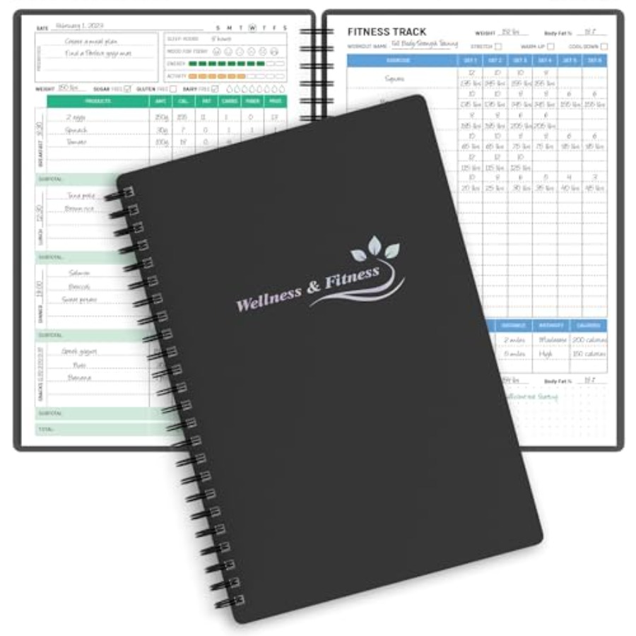 Health Wellness Planner - Wellness Planner and Fitness Log -