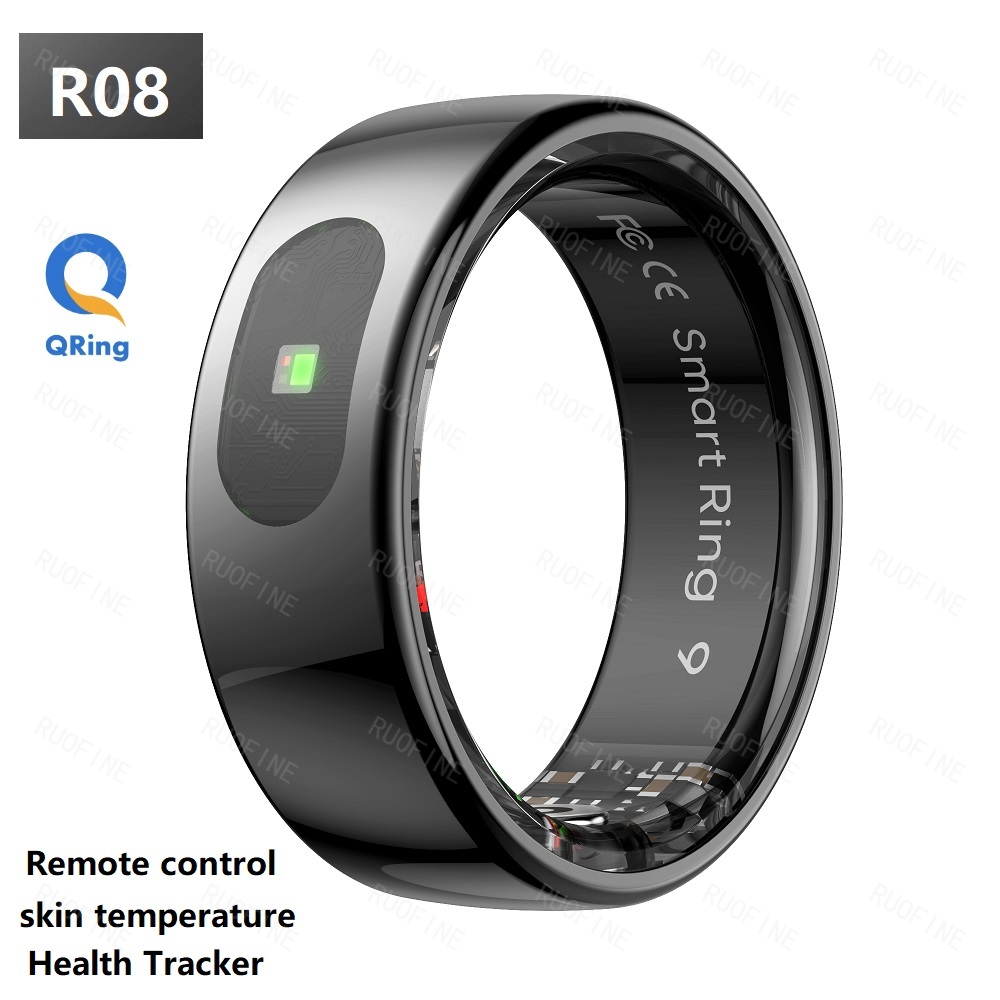 Blood Oxygen Monitor - Ring R08 Qring Women's Men Message