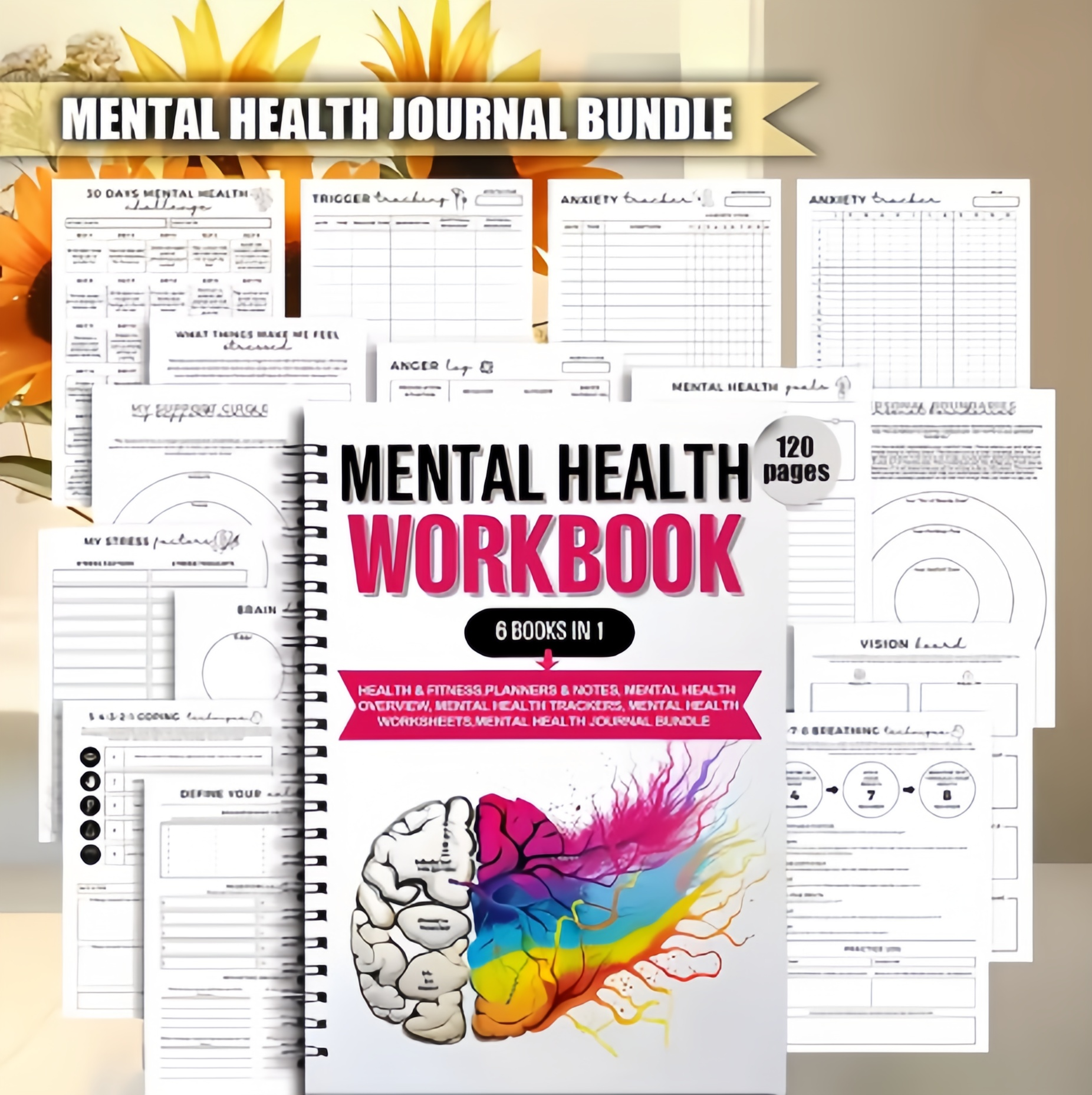 1pcs Spiral Bound 6 in 1 Menta - Health Wellness Planner reseña y precio