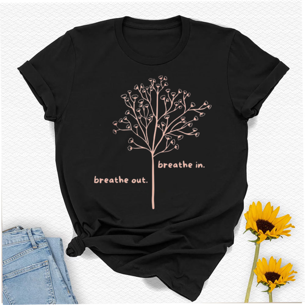 Breathe in Breathe Out T-Shirt - Your Health Wellness reseña y precio
