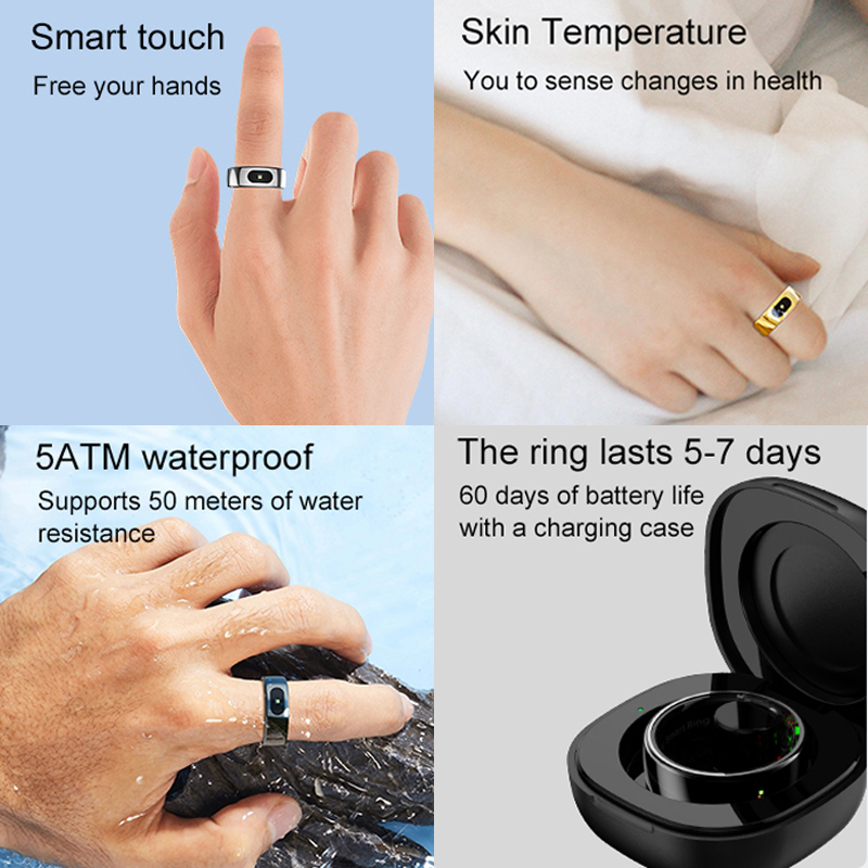 Smart Ring Men Women with Char - Blood Oxygen Monitor reseña y precio
