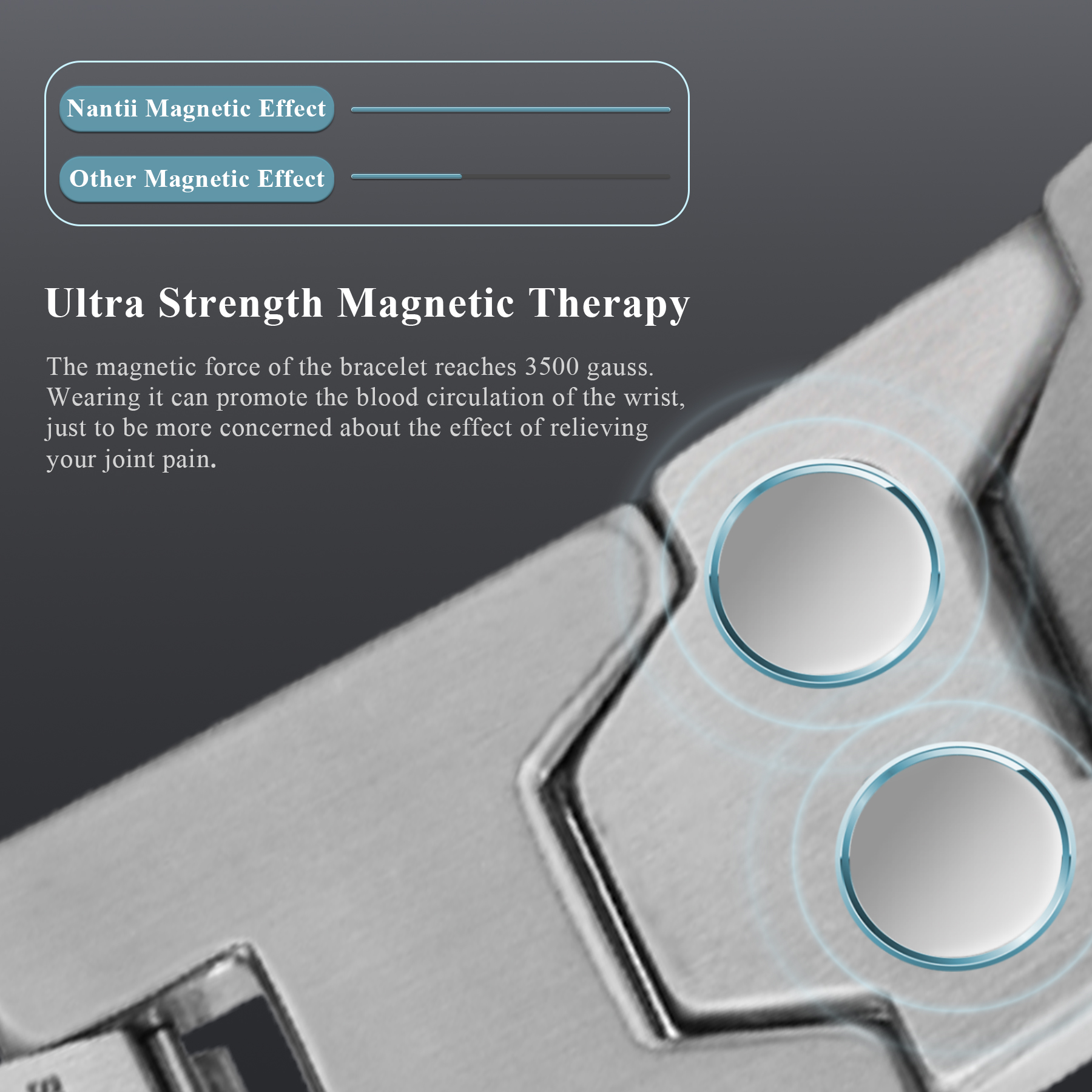 Fashionable Strength Magneitc  - Health Wellness Bracelet reseña y precio