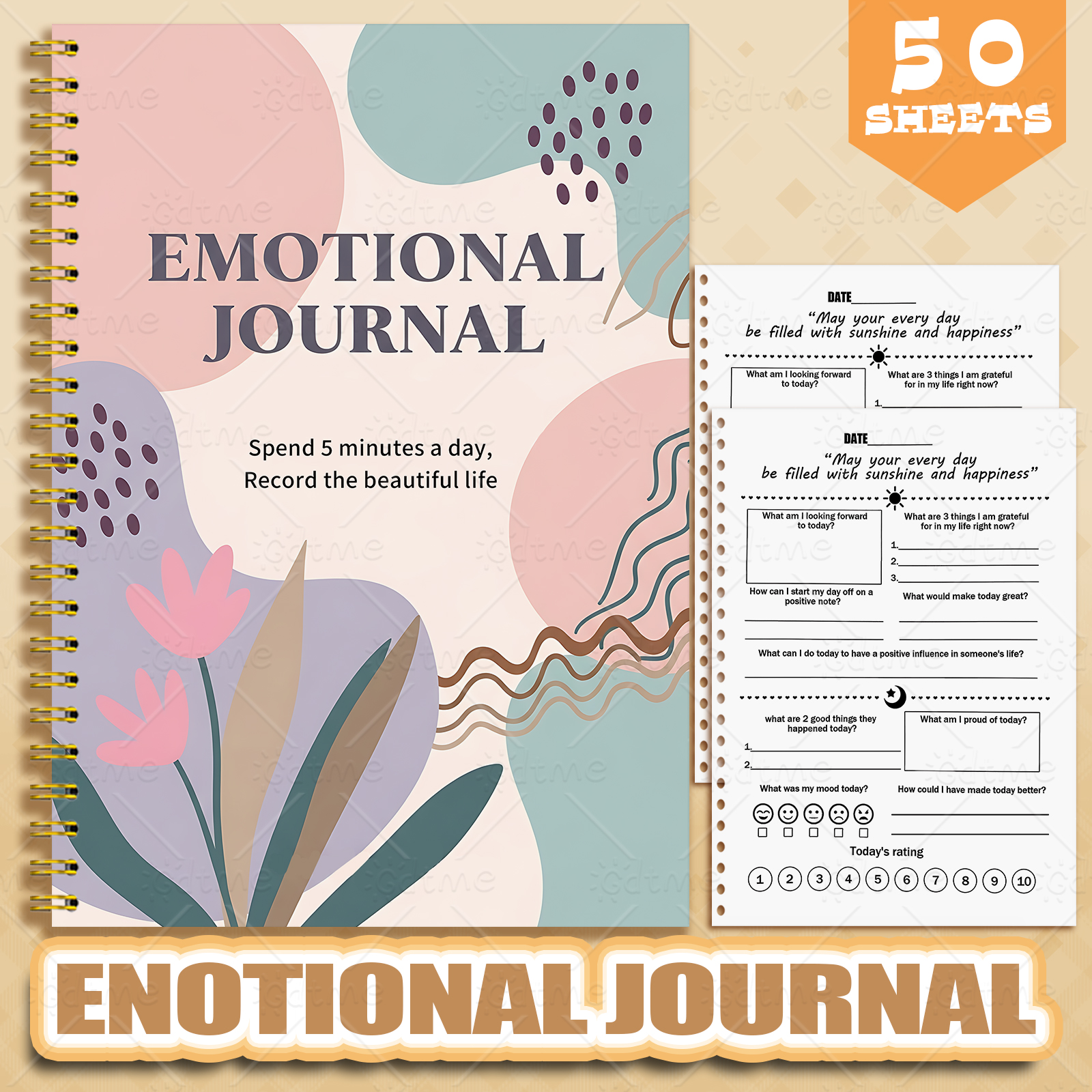 EMOTIONAL JOURNAL --Adult Ment - Health Wellness Planner reseña y precio