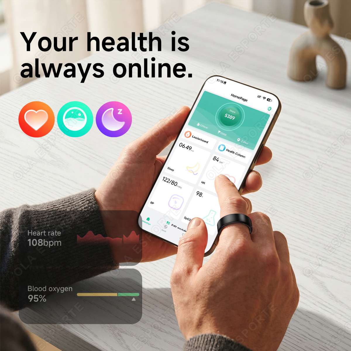 New Smart Ring Men Women, Hear - Blood Oxygen Monitor reseña y precio