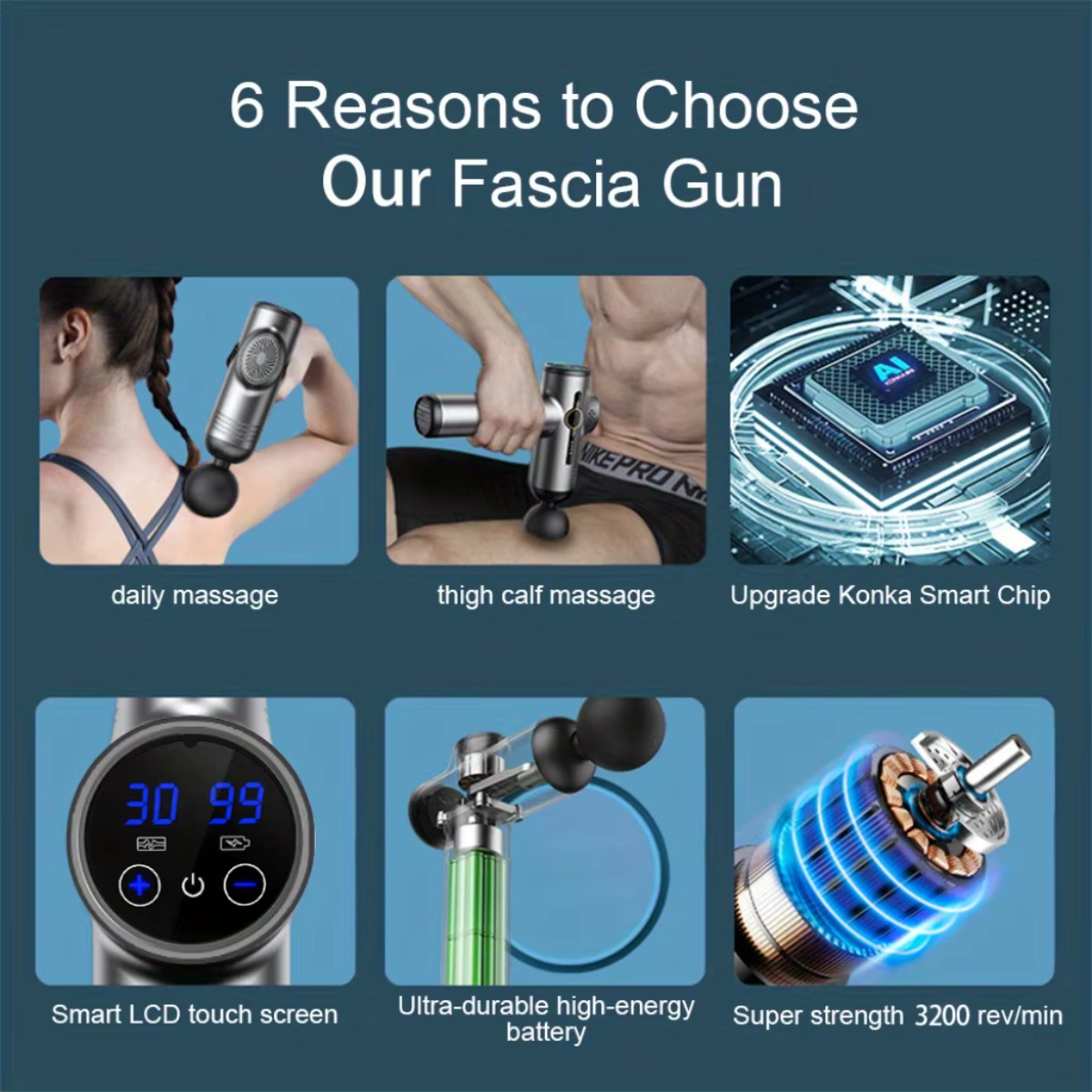 Portable Fascia Gun Vibration  - Health Wellness And Fitness reseña y precio