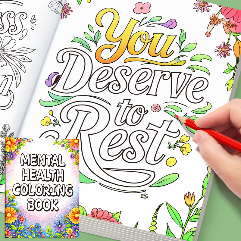 32 Pages Happy Mind Coloring B - Health Wellness Quotes reseña y precio