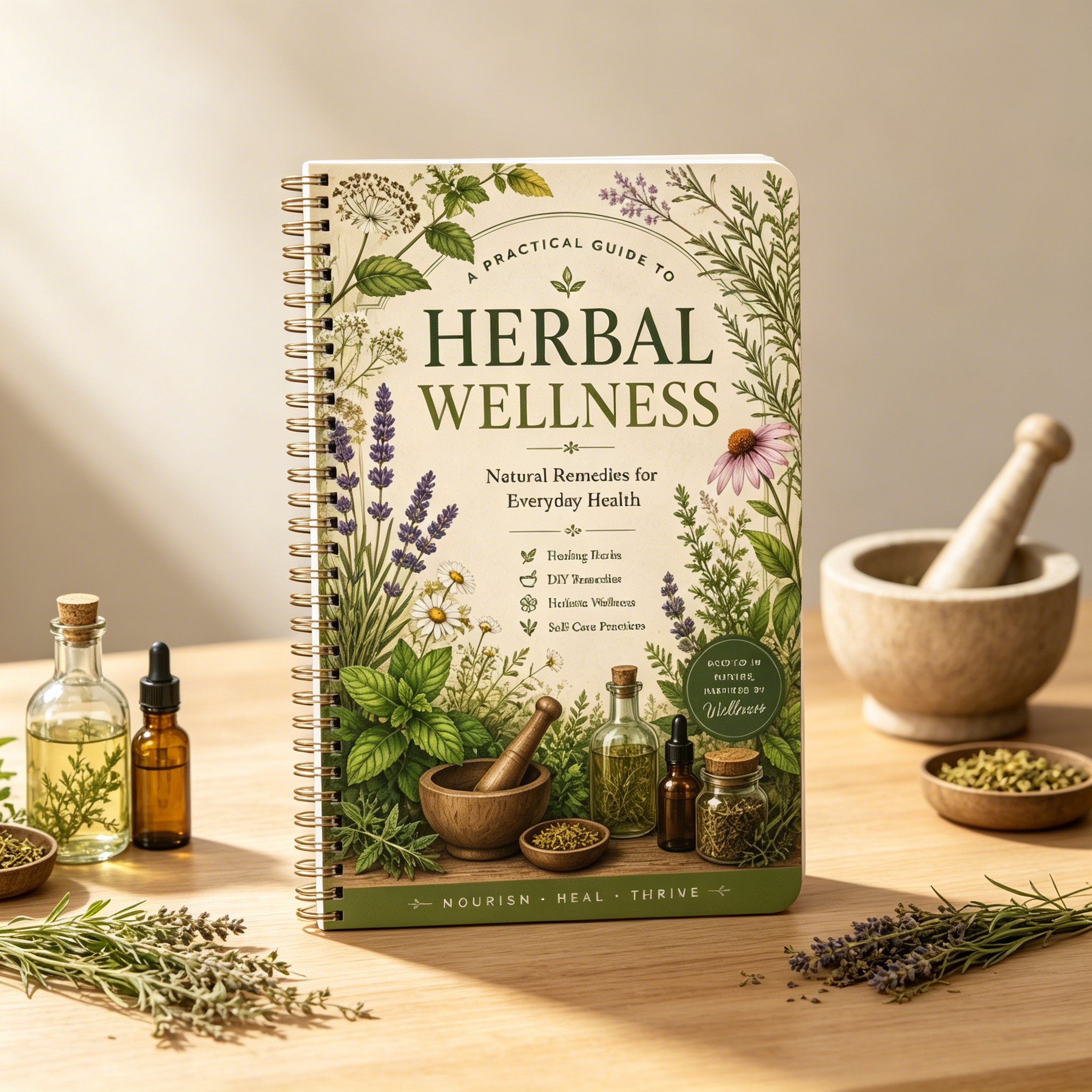 Herbal Remedies Journal A5 Spi - Health Wellness Planner reseña y precio