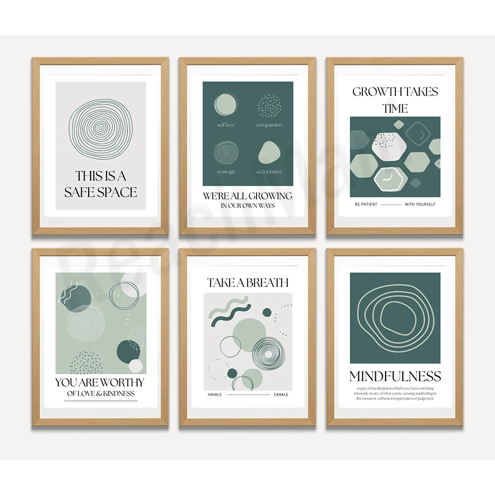 Mindfulness print, it's a safe - Health Wellness Poster reseña y precio