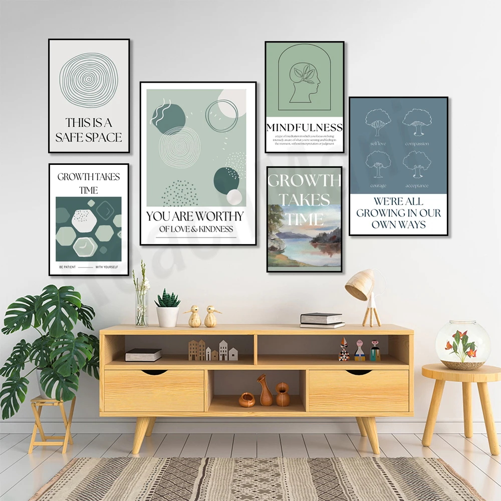 Mindfulness print, it's a safe - Health Wellness Poster reseña y precio
